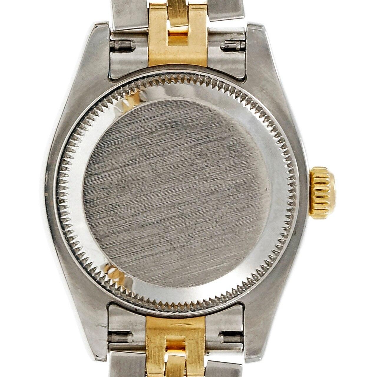 Rolex Damen Gold Stahl Datejust Armbanduhr Ref 179173  1