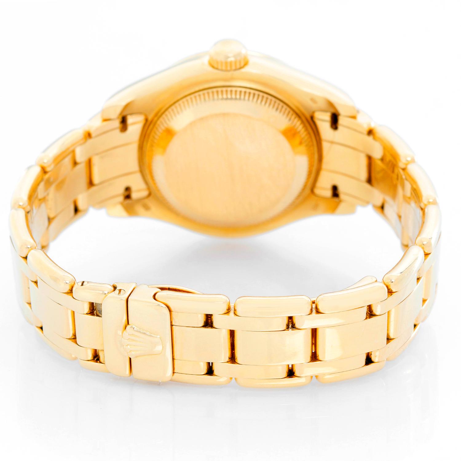 Women's Rolex Ladies Masterpiece/Pearlmaster Gold Diamond Watch 69298