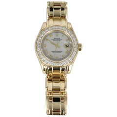 Rolex Ladies Masterpiece/Pearlmaster Gold Diamond Watch 69298 in 18 Karat