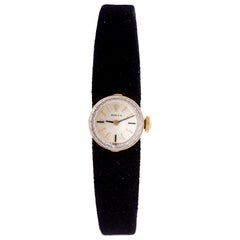 Retro Rolex Ladies Orchid Gold Manual Winding 95705 Wristwatch