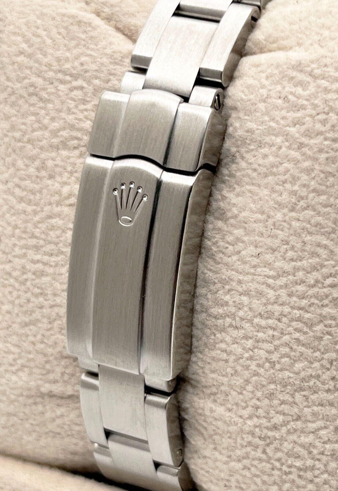 Women's Rolex Ladies Oyster Perpetual 176200 Silver Dial Blue Markers Stainless Steel