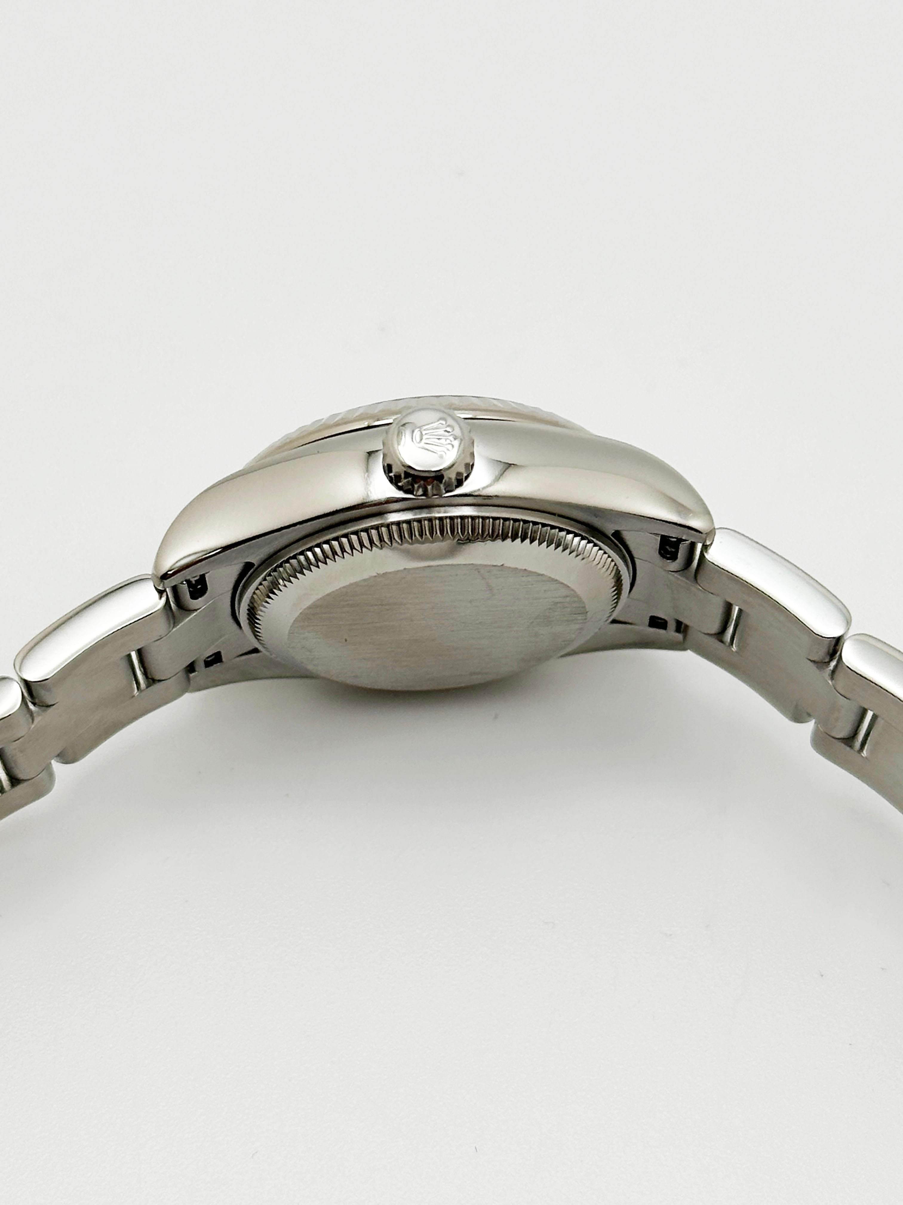 Rolex Ladies Oyster Perpetual 176234 Silver Blue Arabic Dial Stainless Box Paper For Sale 3