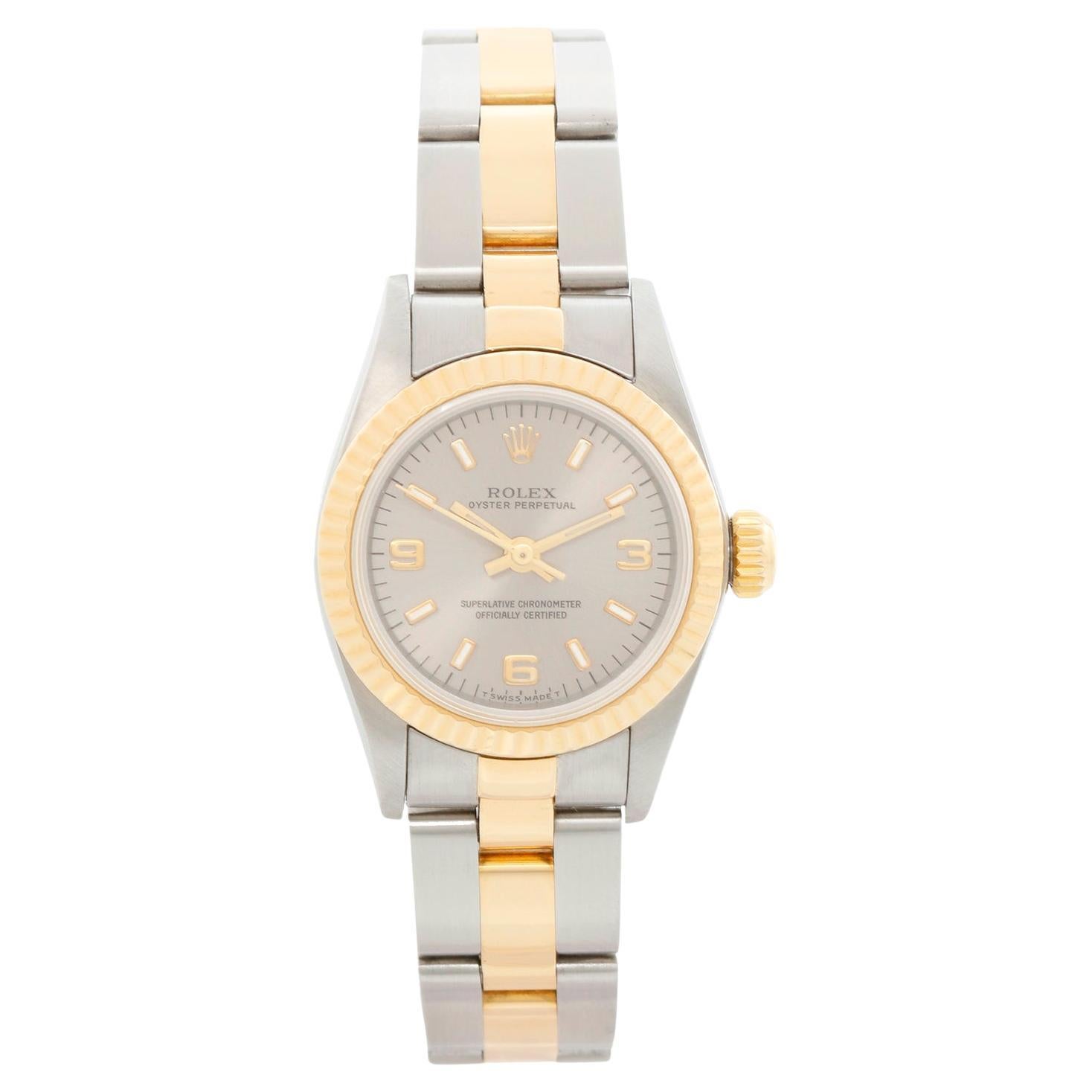 Reloj Rolex Oyster Perpetual de señora 67193 de 2 tonos en venta