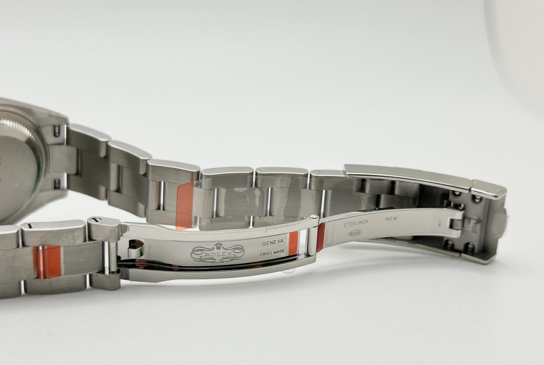 Rolex Ladies Oyster Perpetual 276200 28mm Esfera plateada Caja de acero Papel adhesivo en venta 2