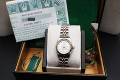 Rolex Ladies Oyster Perpetual 67193 Diamond Dial 18K Gold & Steel Box & Papers