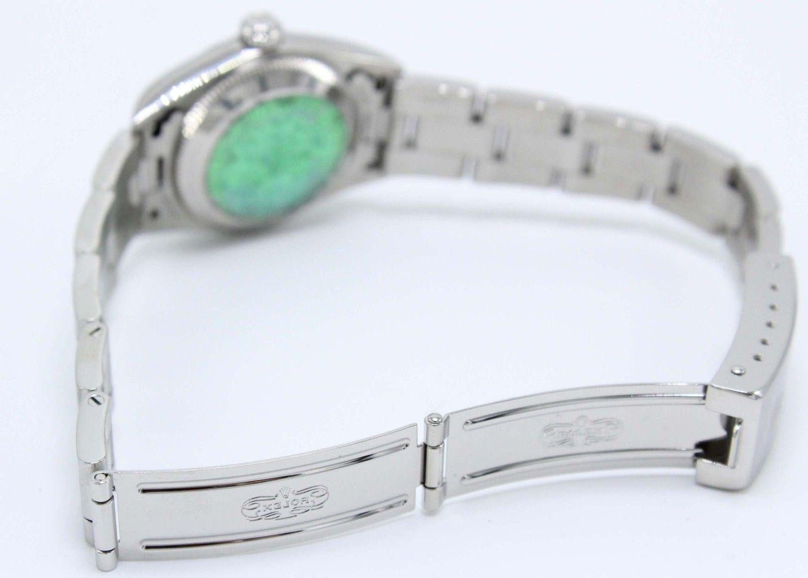Rolex Ladies Oyster Perpetual 76080 Black Dial Stainless Steel Watch 1