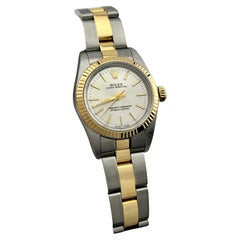 Rolex Donna Oyster Perpetual 76193 Oro Giallo 18K Acciaio Scatola Carta 26mm