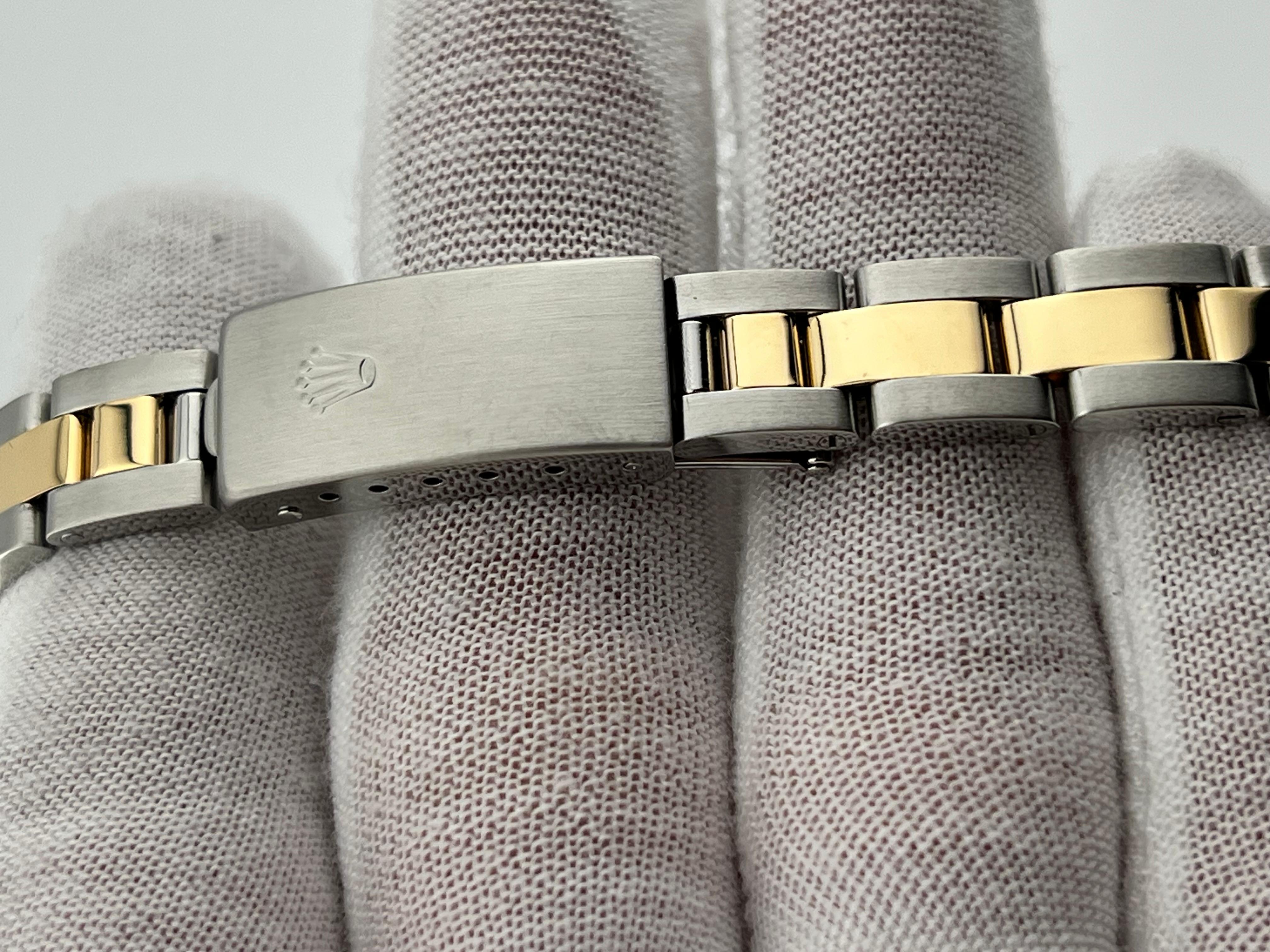 Rolex Damen Oyster Perpetual 76193 Silber Zifferblatt 18K Gelbgold Stahl Box Papier 3