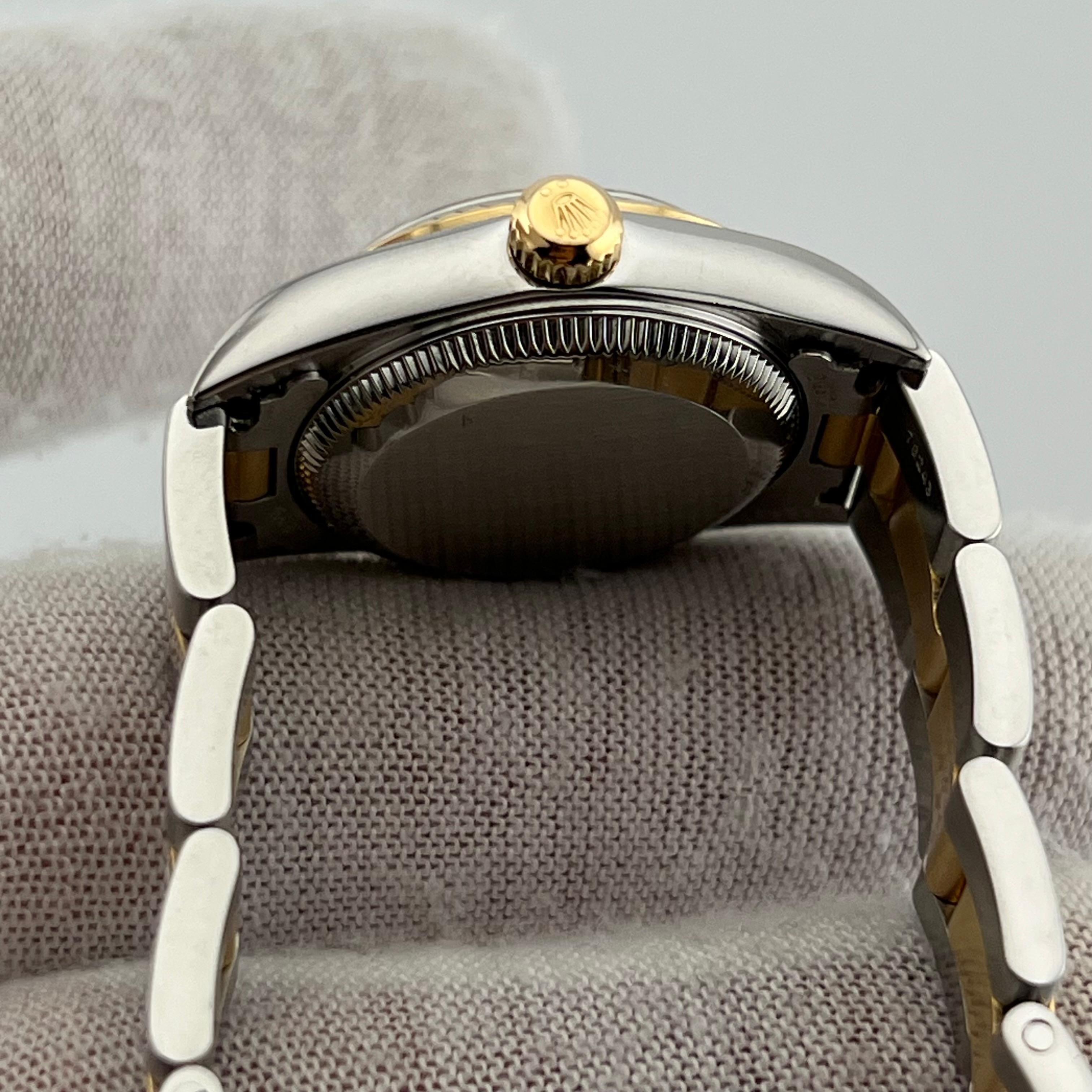 Rolex Damen Oyster Perpetual 76193 Weißes Zifferblatt 18K Gelbgold Edelstahl für Damen oder Herren