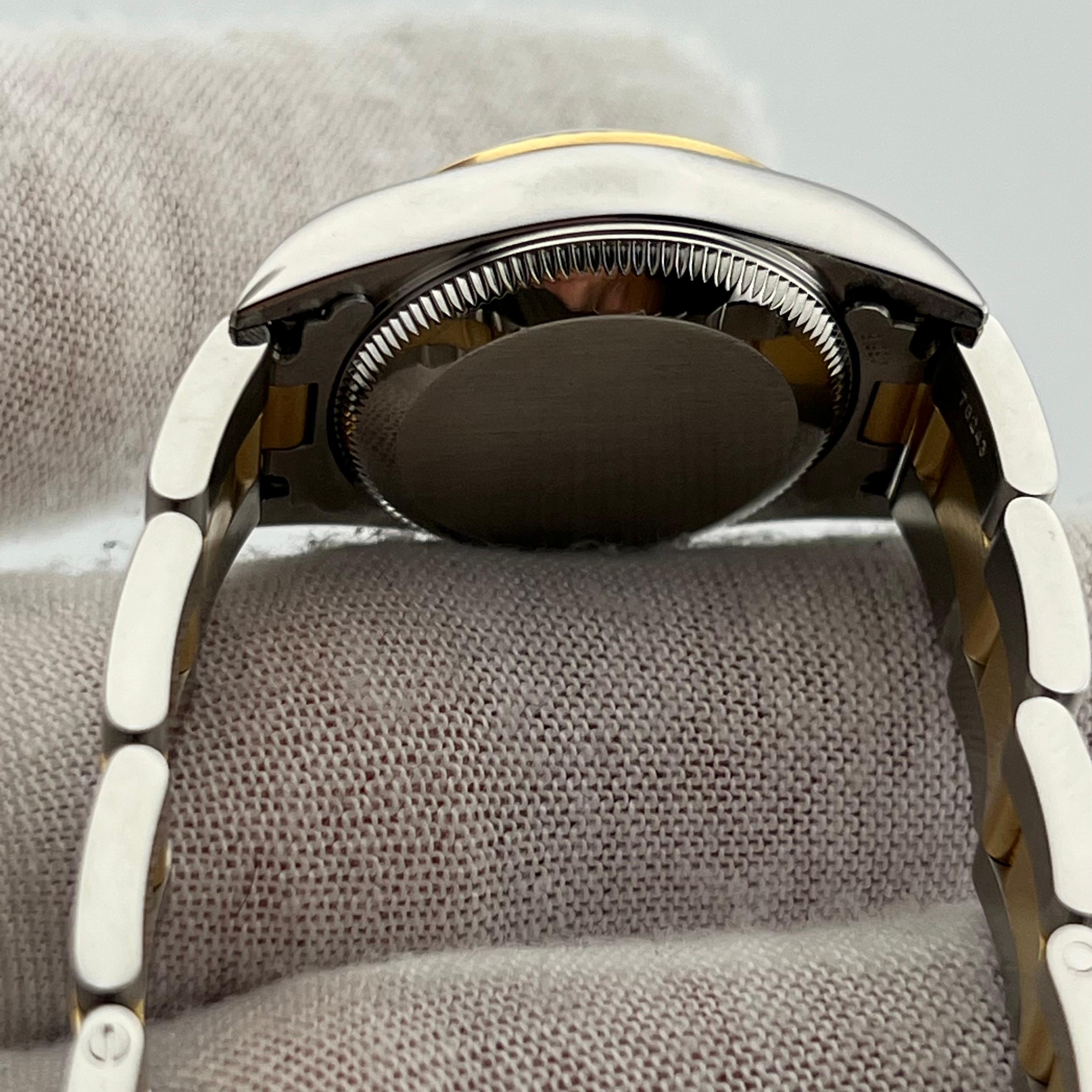 Rolex Damen Oyster Perpetual 76193 Weißes Zifferblatt 18K Gelbgold Edelstahl 1
