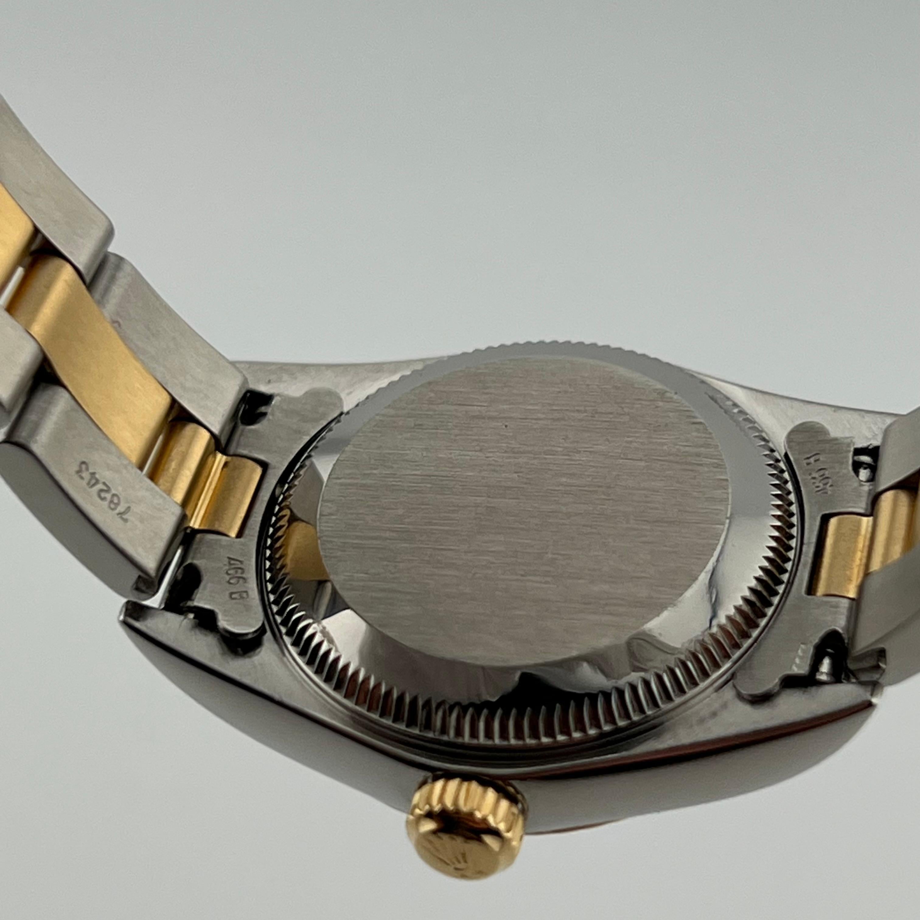 Rolex Damen Oyster Perpetual 76193 Weißes Zifferblatt 18K Gelbgold Edelstahl 2