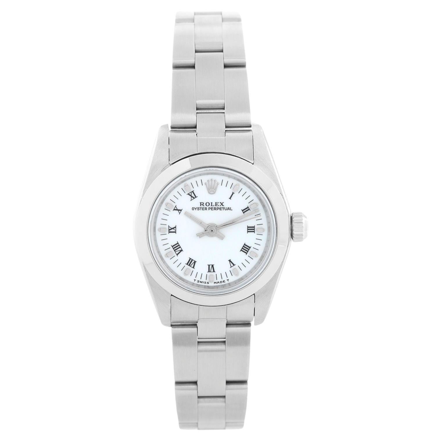 Rolex Ladies Oyster Perpetual No-Date Stainless Steel Watch 67180