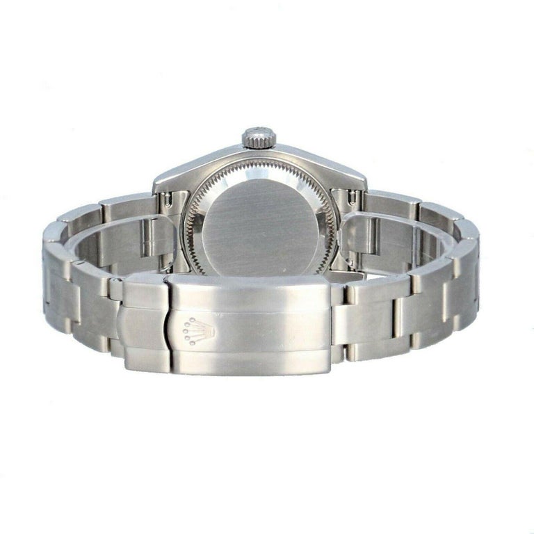 Rolex Ladies Oyster Perpetual Pink Dial Steel 18 Karat White Gold