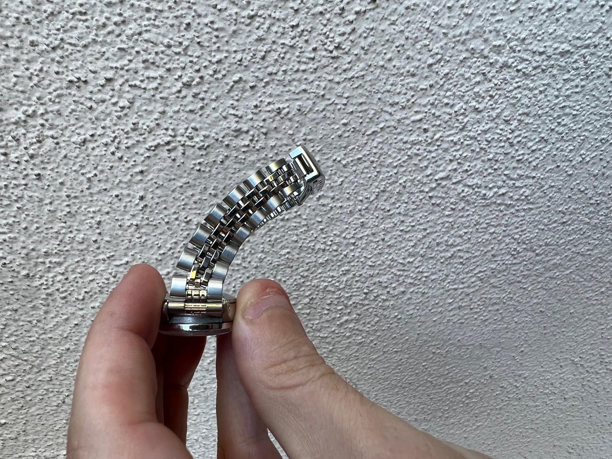 Rolex Damen Oyster Perpetual Weißes Diamant-Zifferblatt Diamant-Lünette Jubiläumsuhr 8
