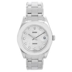 Montre Rolex Pearlmaster de taille moyenne en or blanc 81209 pour femmes