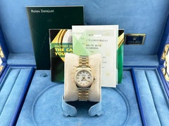 Rolex Damen Präsident 179138 Weißer Diamant Zifferblatt Lünette 18K Gelbgold Box Papier