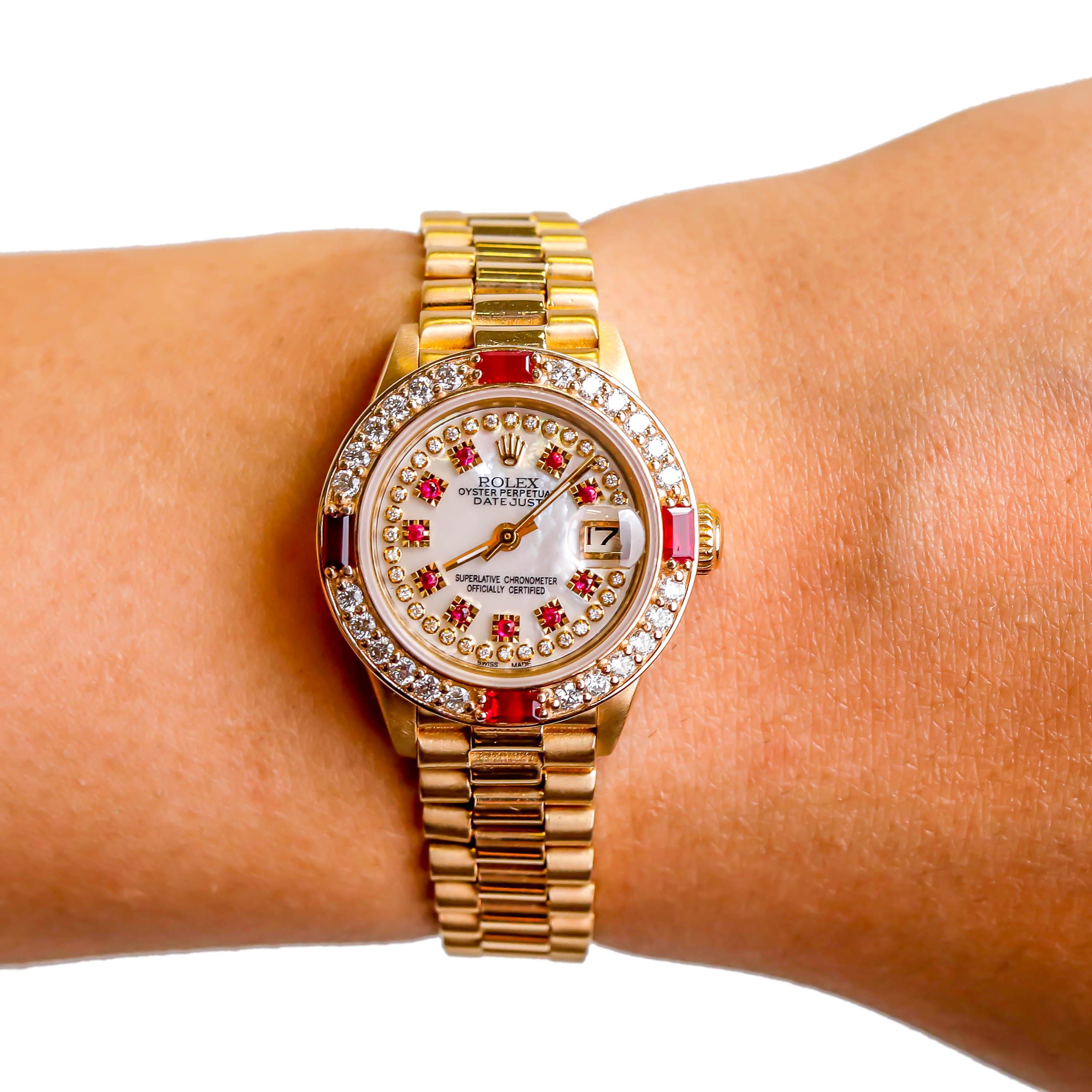 rolex presidential mother of pearl