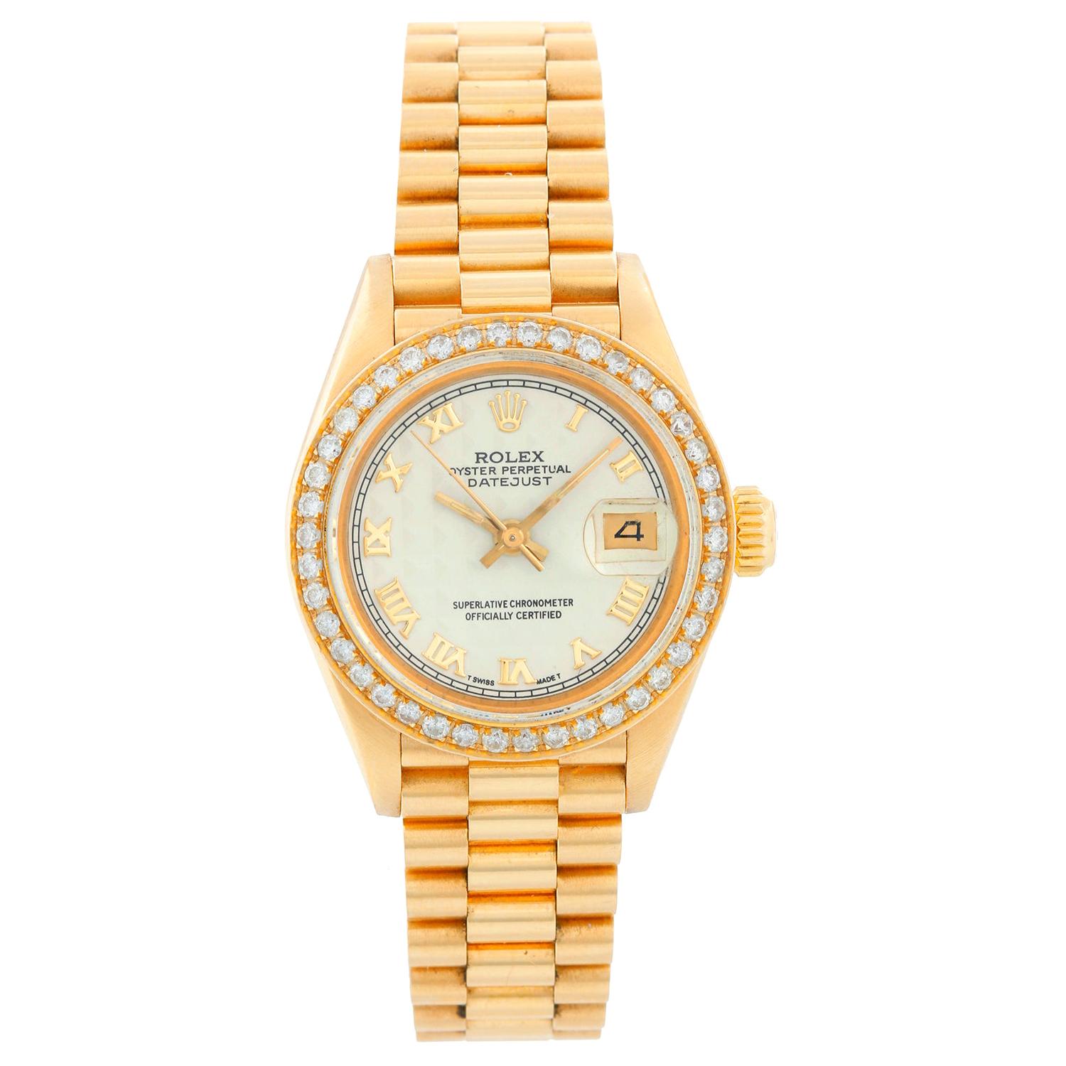 Rolex Ladies President 18 Karat Yellow Gold 69178 Watch