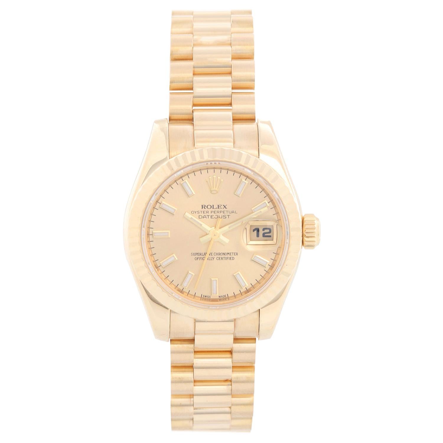 Rolex Ladies President 18 Karat Yellow Gold Watch 179178