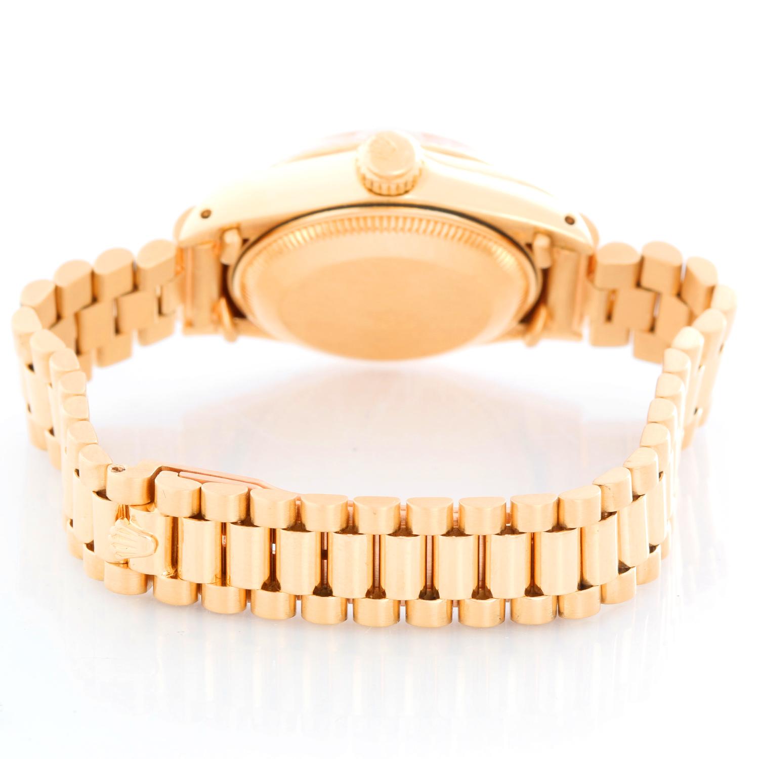 Rolex Ladies President 18k Yellow Gold 6917 Watch In Excellent Condition In Dallas, TX