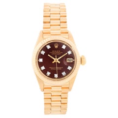 Rolex Montre President en or jaune 18 carats pour femmes 6917