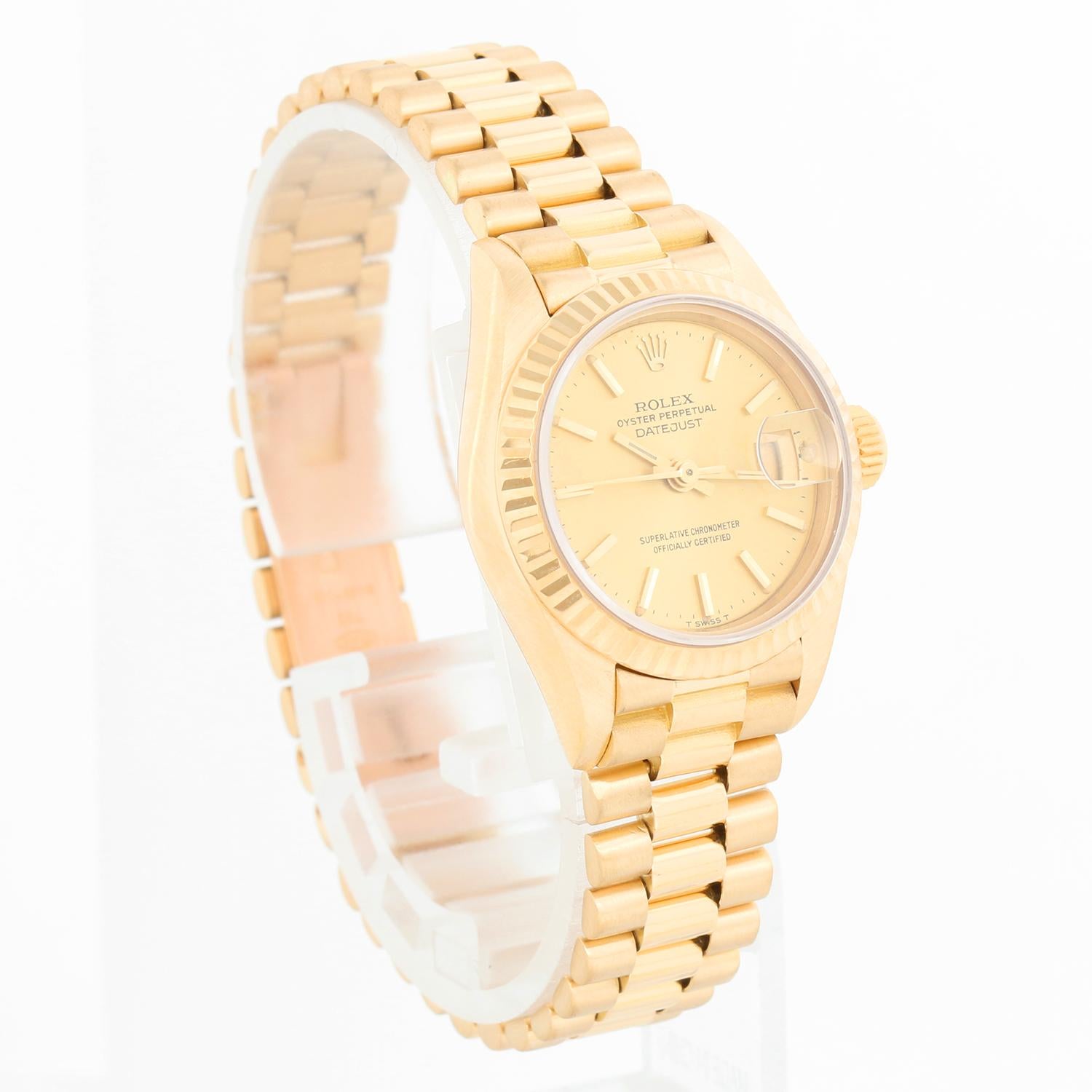 Reloj Rolex President para señora 69178 de oro amarillo de 18 quilates en Excelente Estado en Dallas, TX
