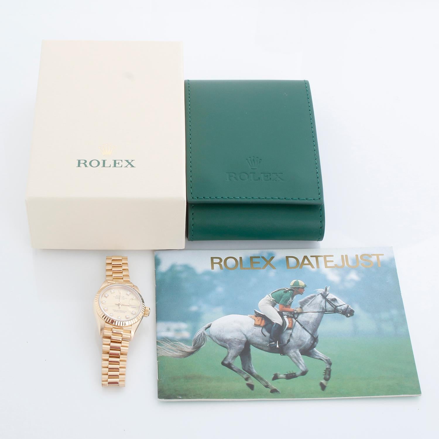 Rolex Montre President en or jaune 18 carats pour femmes 69178 en vente 2