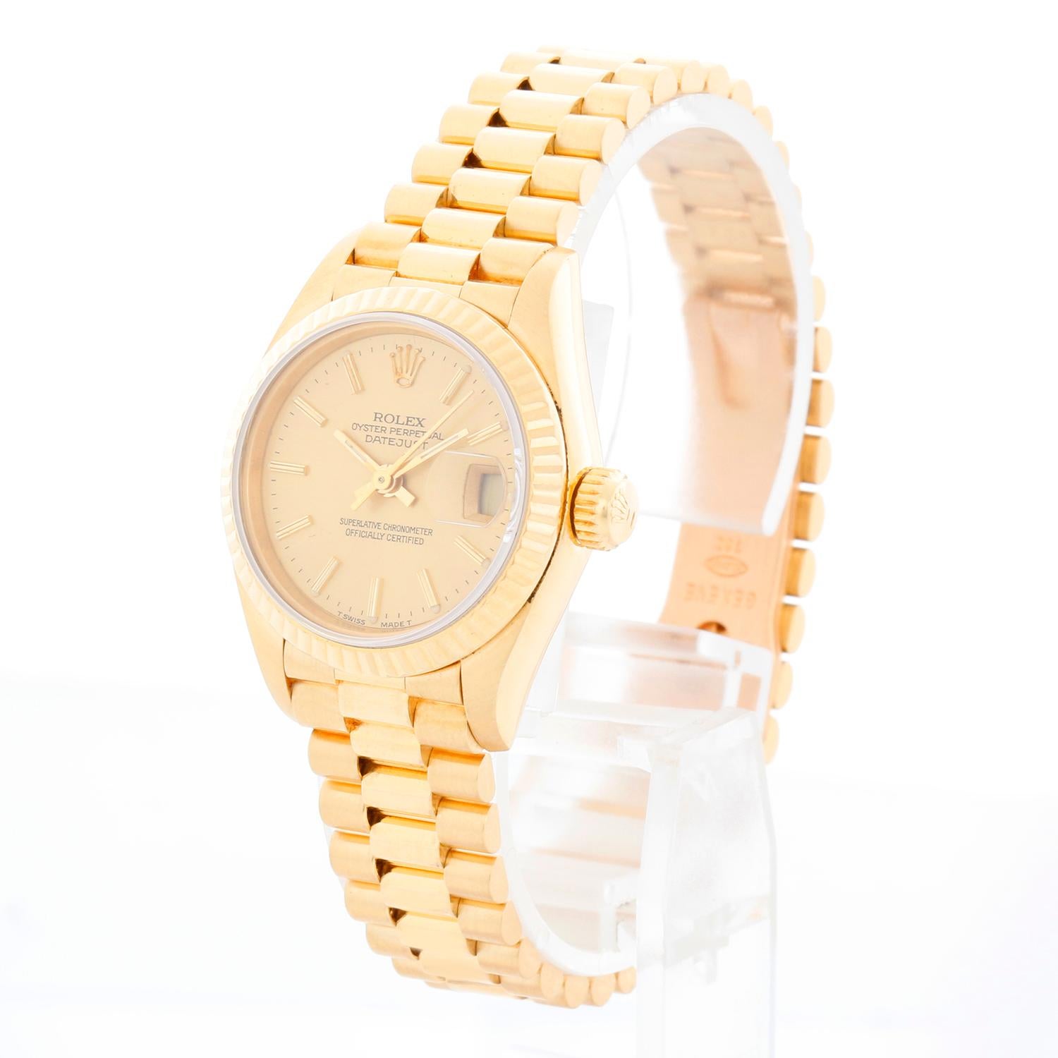 Orologio Rolex President Donna Oro Giallo 18K 69178 in vendita 3