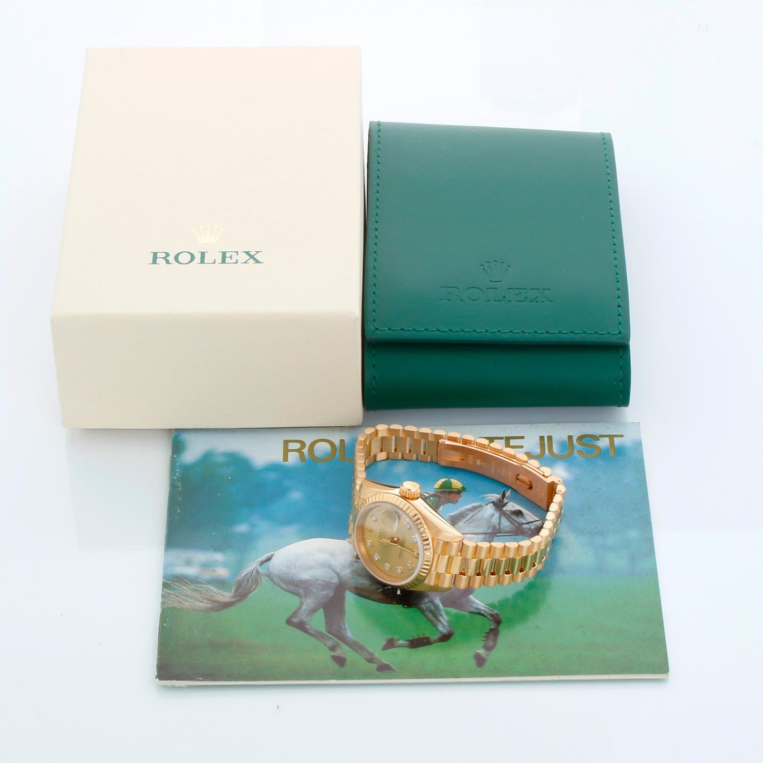 Rolex Montre President en or jaune 18 carats pour femmes 69178 en vente 2