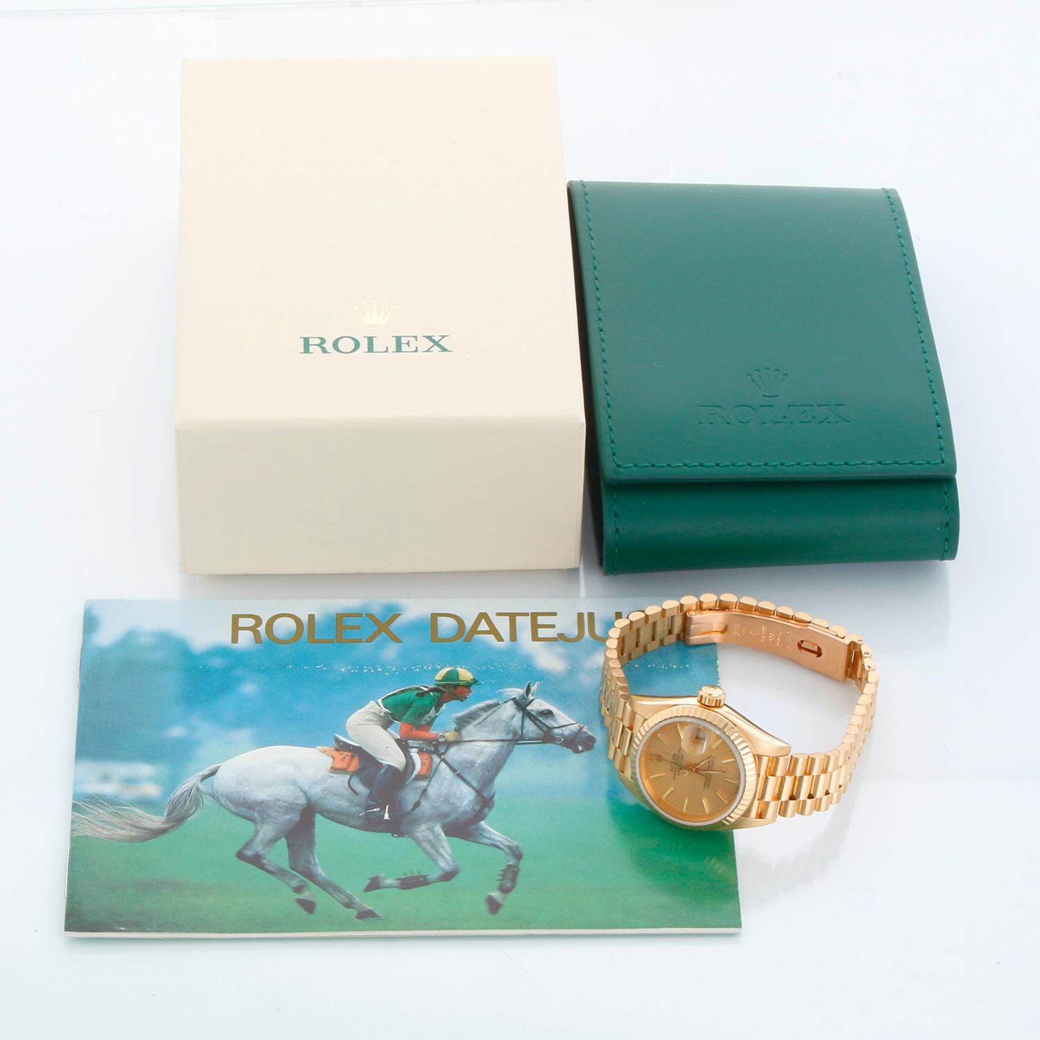 Orologio Rolex President Donna Oro Giallo 18K 69178 in vendita 4