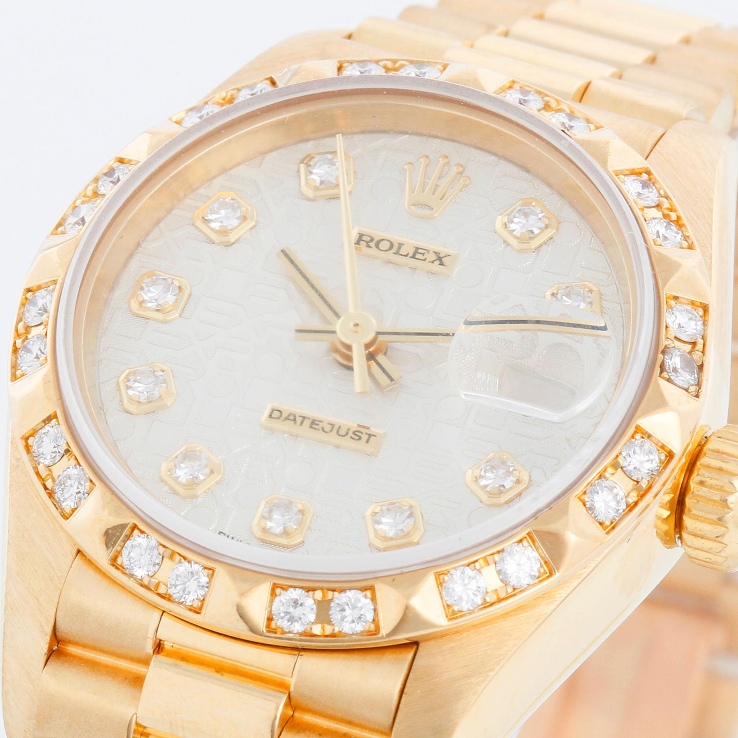 Rolex Montre President en or jaune 18 carats pour femmes 69258 Pour femmes en vente