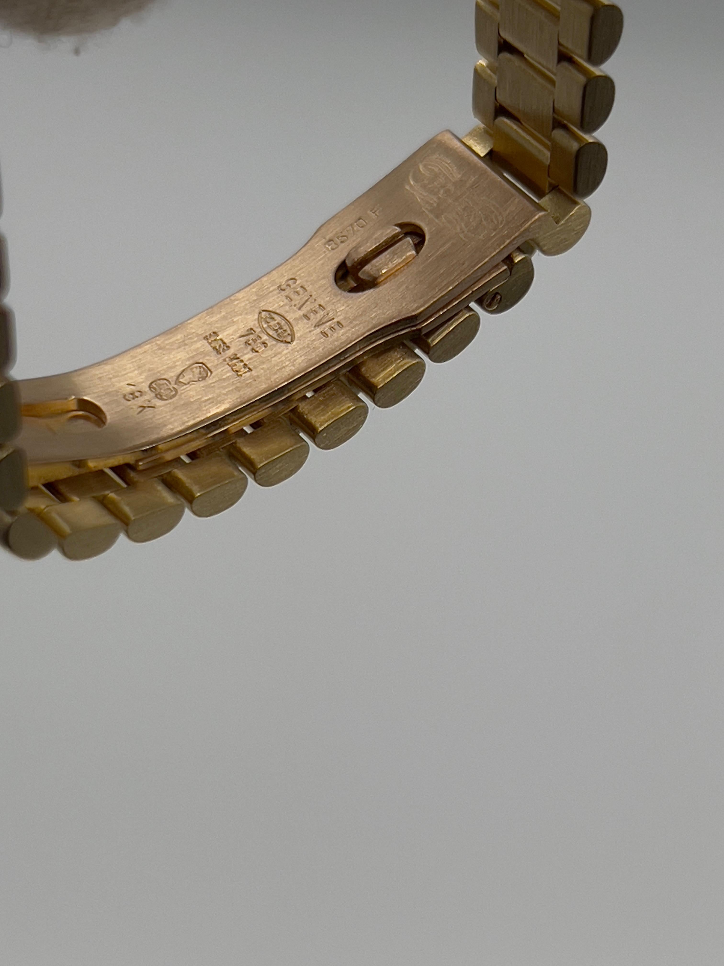 Rolex Ladies President 69158 Factory Diamond Dial Diamond Bezel & Lugs 18K Gold For Sale 9