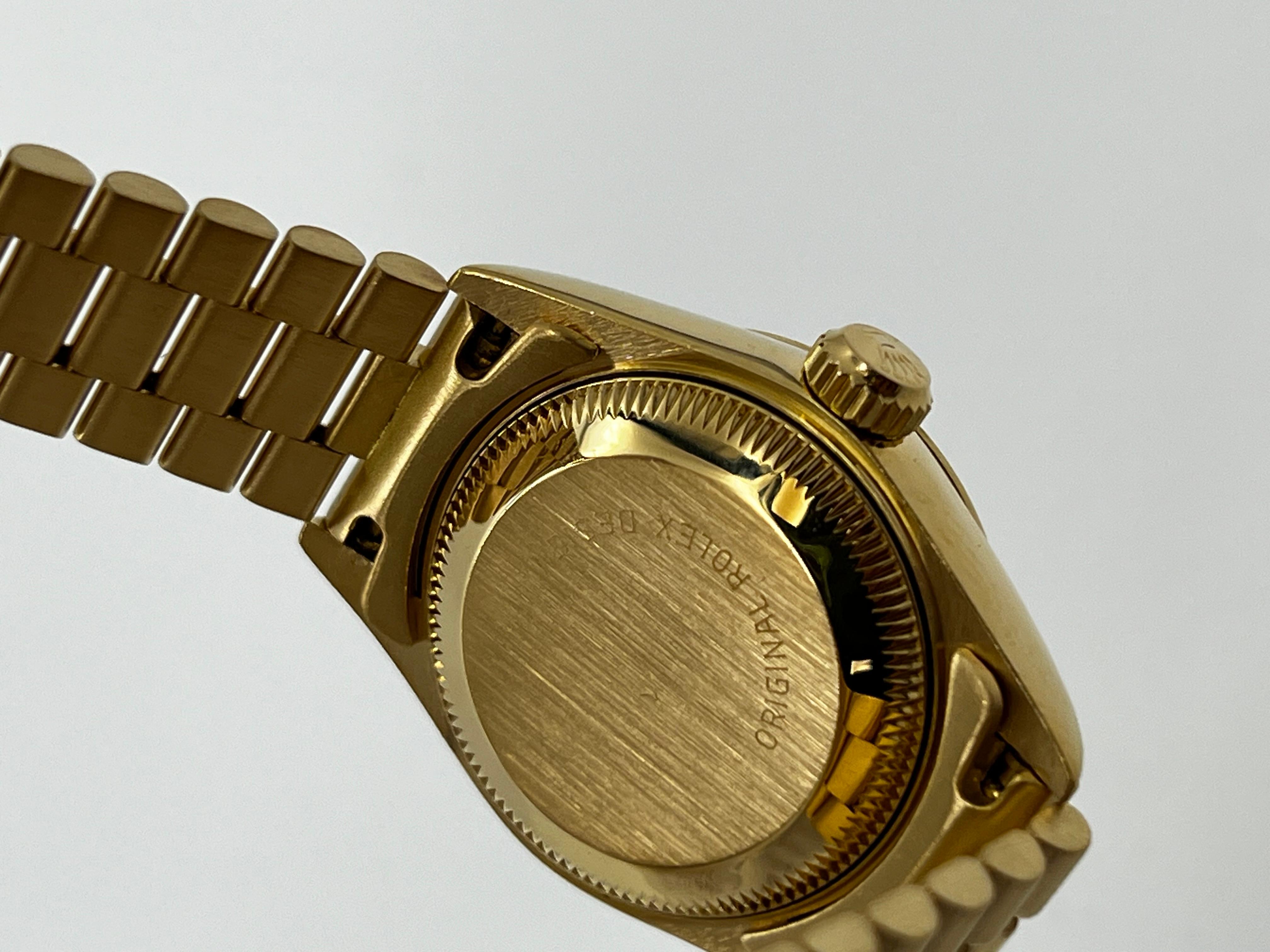 Rolex Damen Präsident 69178 Champagner-Zifferblatt 18K Gelbgold Box Buchstabe Mint 3
