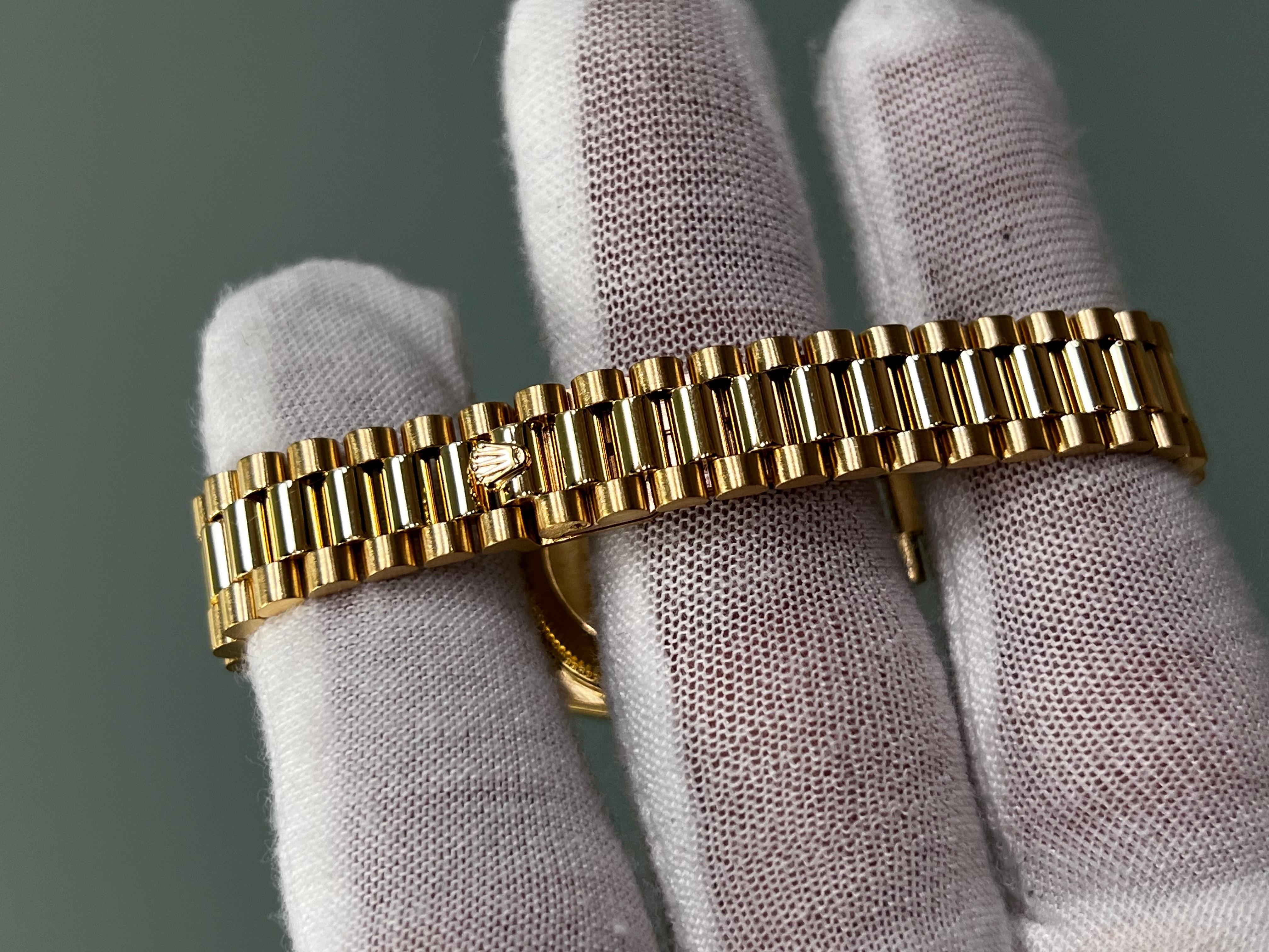 Rolex Damen Präsident 69178 Champagner-Zifferblatt 18K Gelbgold Box Buchstabe Mint 6