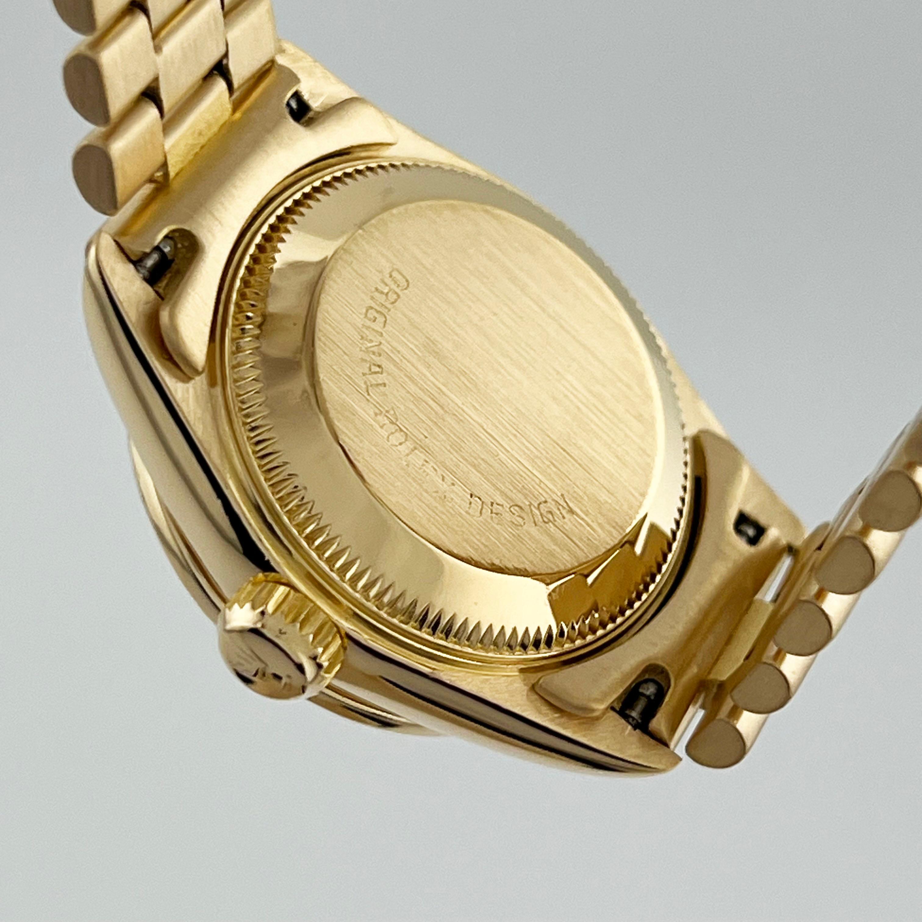 Rolex Damen President 69178 Fabrik Diamant-Lünette-Diamant-Zifferblatt 18K Gelbgold 2