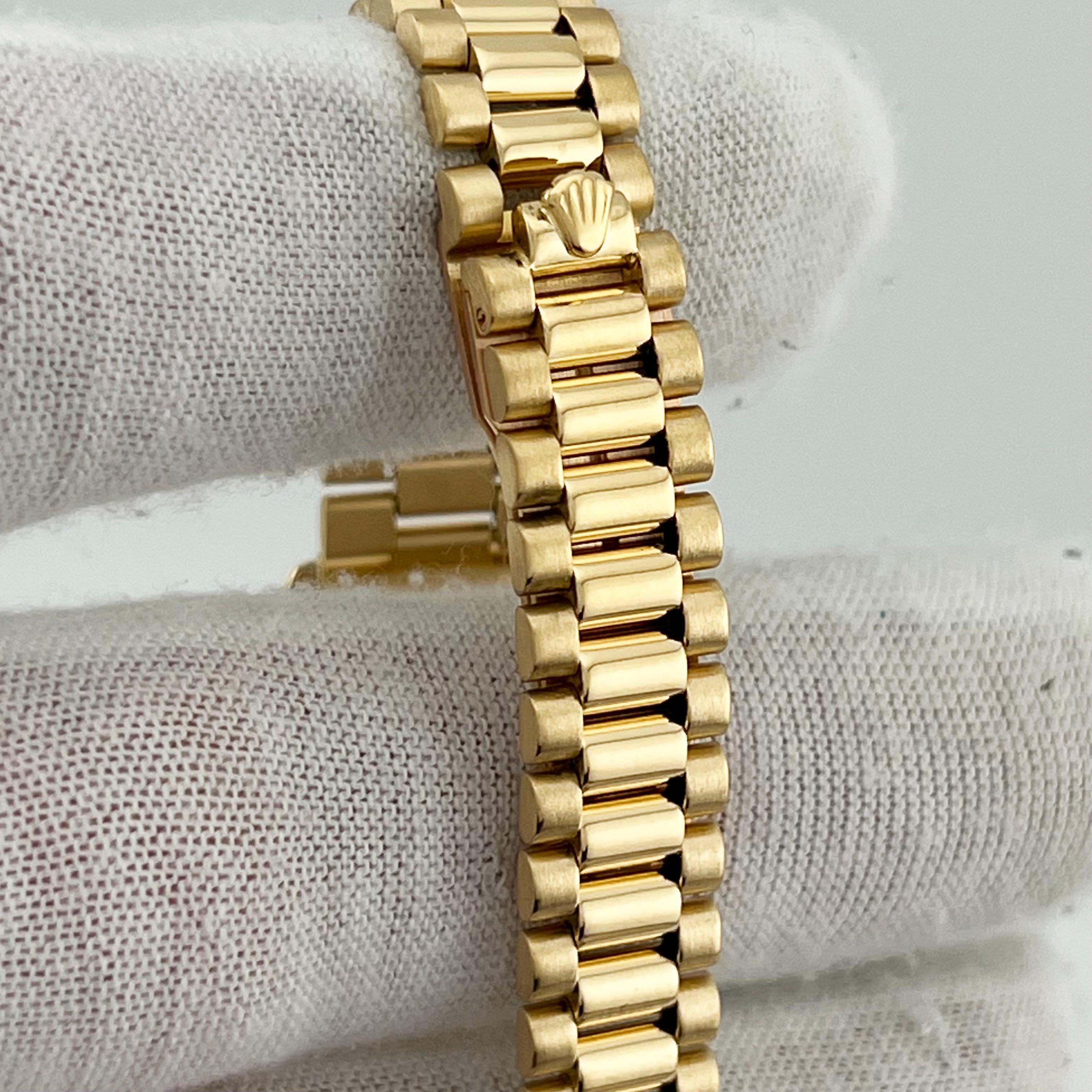 Rolex Damen President 69178 Fabrik Diamant-Lünette-Diamant-Zifferblatt 18K Gelbgold 4