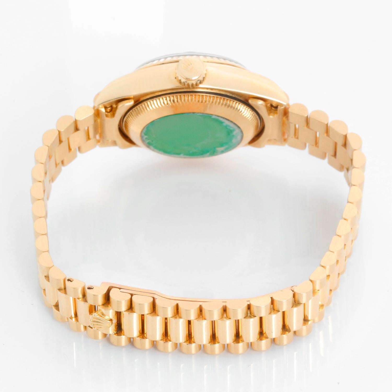  Rolex Montre President Burlwood en or jaune 18 carats pour femmes 69178 Pour femmes 