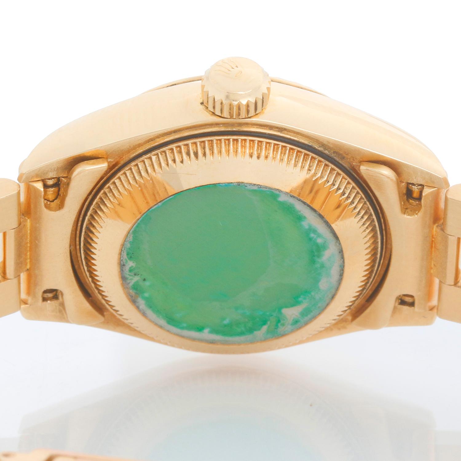 Rolex Montre President Burlwood en or jaune 18 carats pour femmes 69178 1