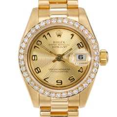 Rolex Ladies President Date Just Turntable Dial Diamond Dial Gold Wristwatch