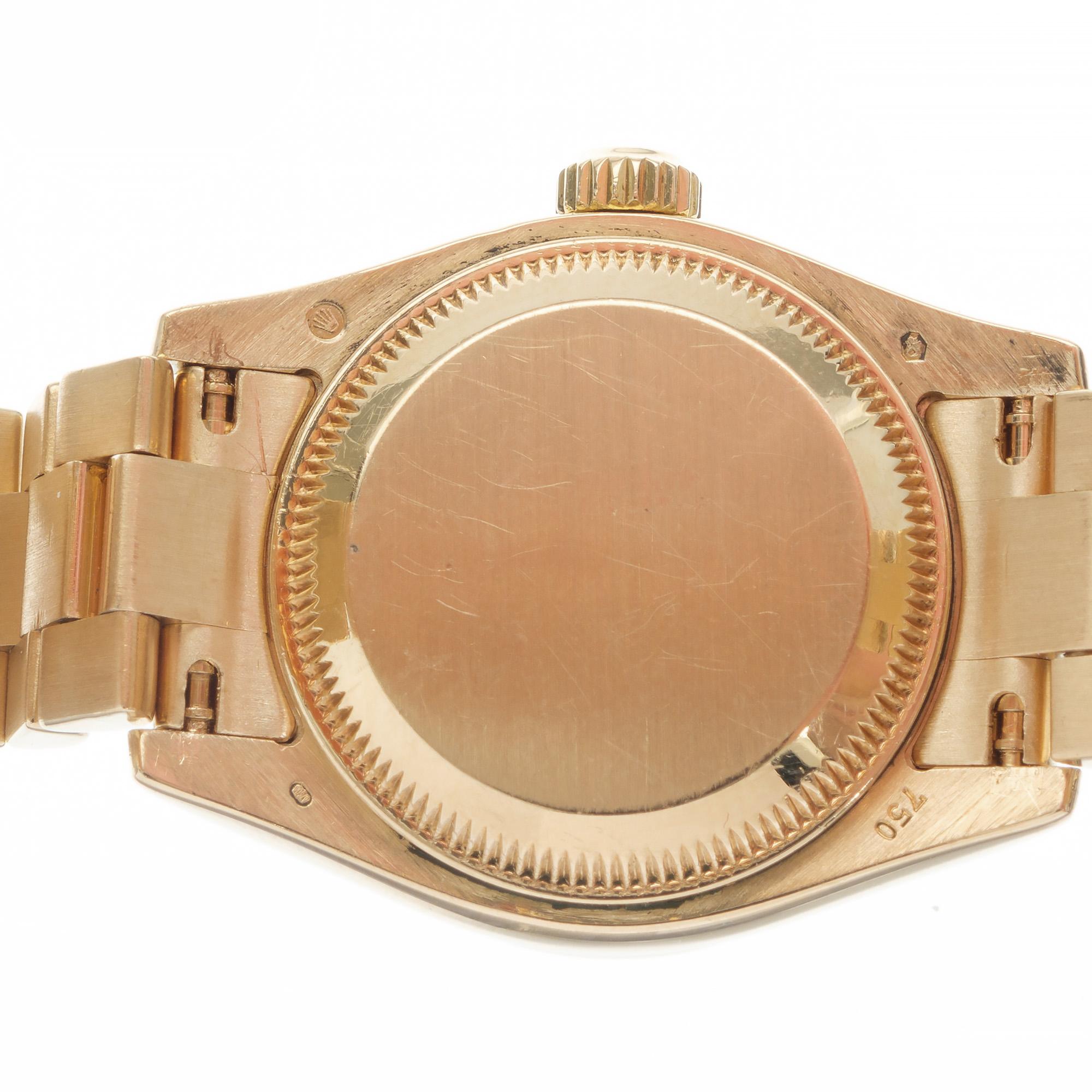 Rolex Ladies President Date Just Turntable Dial Diamond Dial Gold Wristwatch en vente 1