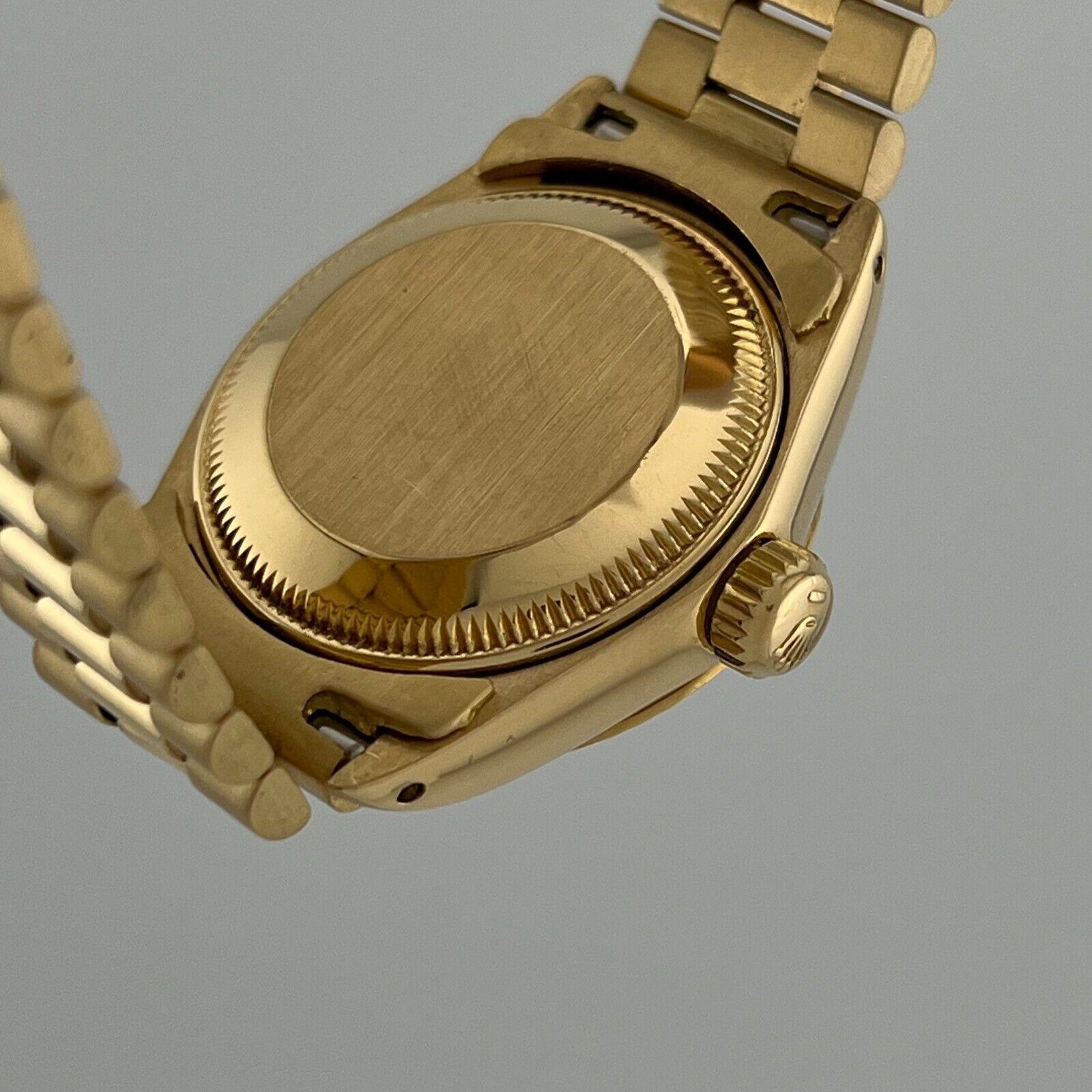 Rolex Ladies President Datejust 6917 White Diamond Dial 18K Yellow Gold 26mm 7