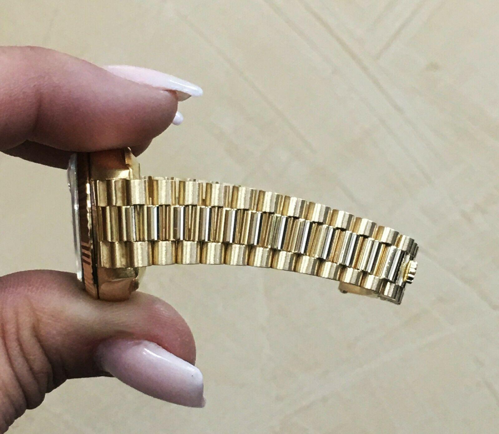 Rolex Ladies President Datejust 69178 18 Karat Gold Box and Papers Mint 1