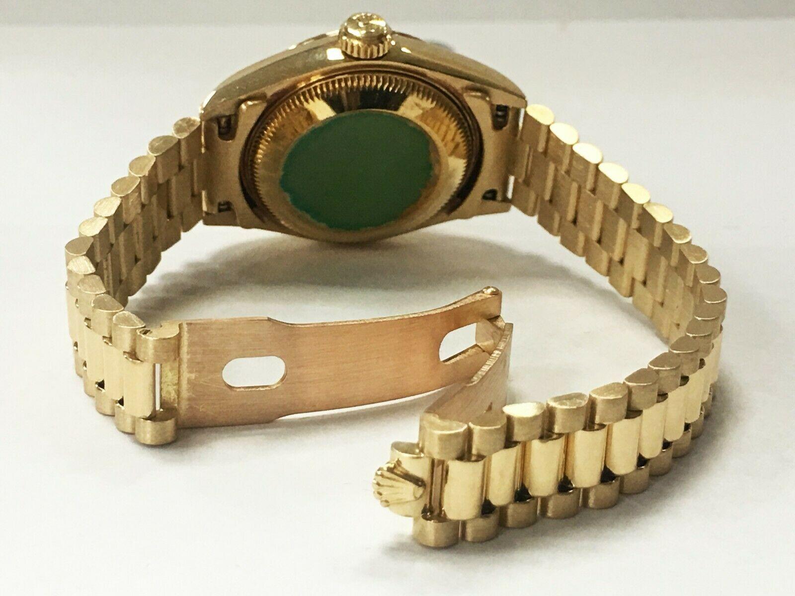 Rolex Ladies President Datejust 69178 18 Karat Gold Box and Papers Mint 2