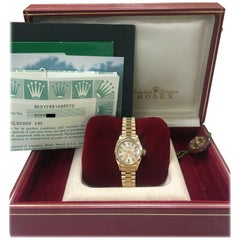 Rolex Ladies President Datejust 69178 18 Karat Gold Box and Papers Mint