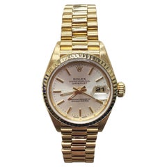 Rolex Ladies President Datejust 69178 Champagne Dial 18 Karat Yellow Gold