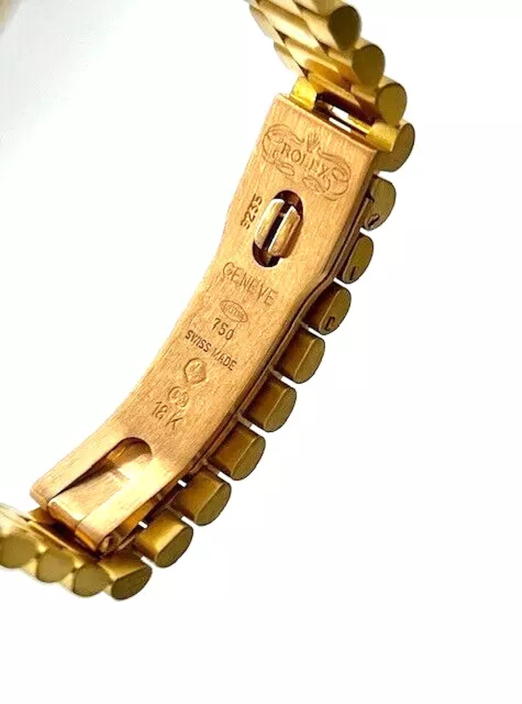 Rolex Ladies President Datejust 69278 Esfera Diamante Acabado Corteza 18K Caja Papeles en venta 5