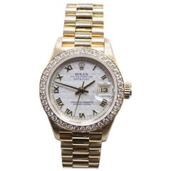 Rolex Ladies President Datejust 69285 Original Diamond Bezel 18 Karat Gold