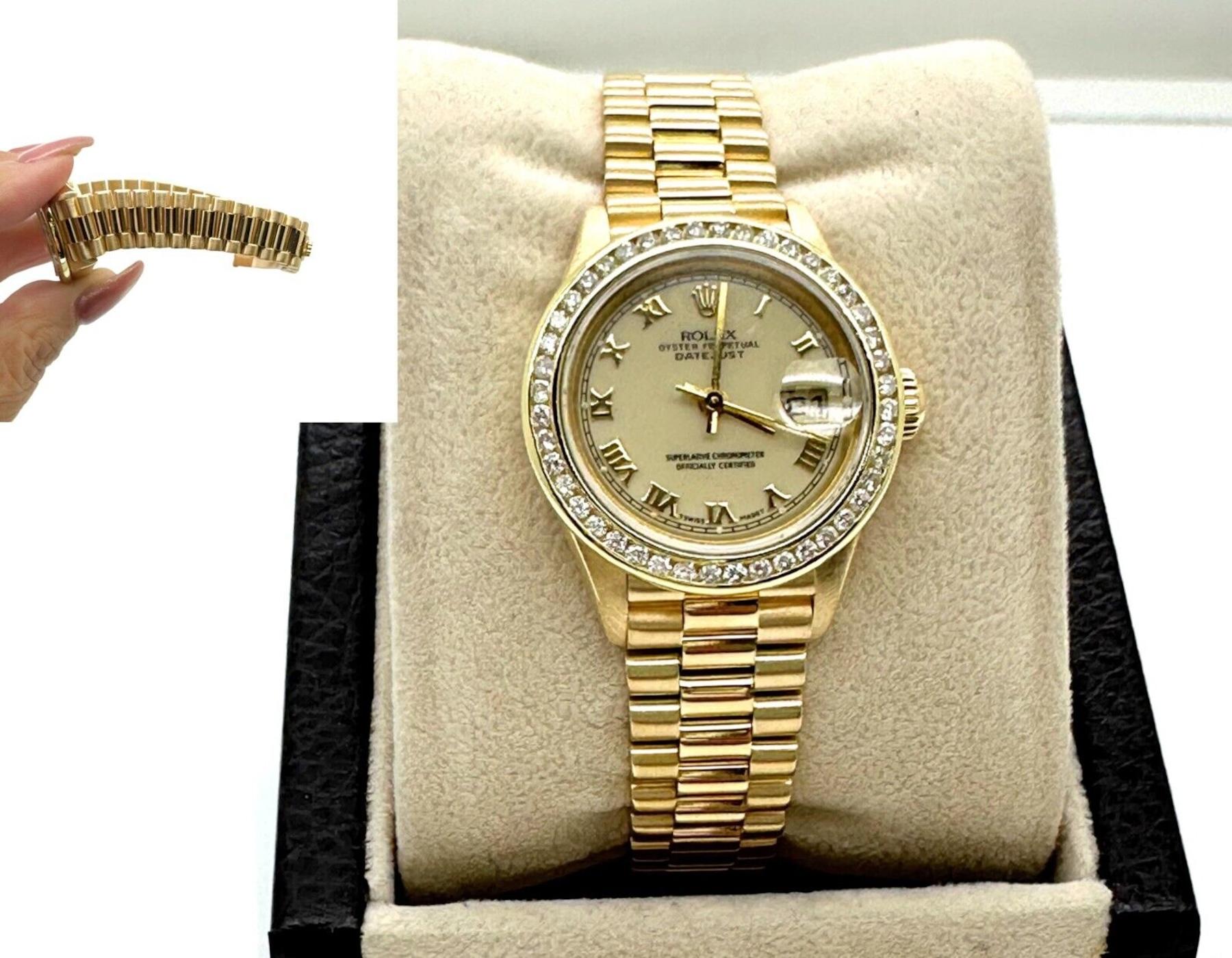 rolex watch gold with diamonds