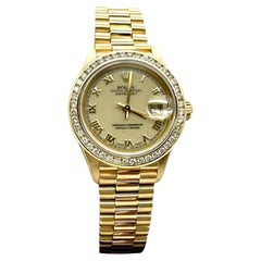 Rolex Ladies President Datejust 79178 Cream Dial Diamond Bezel 18K Yellow Gold