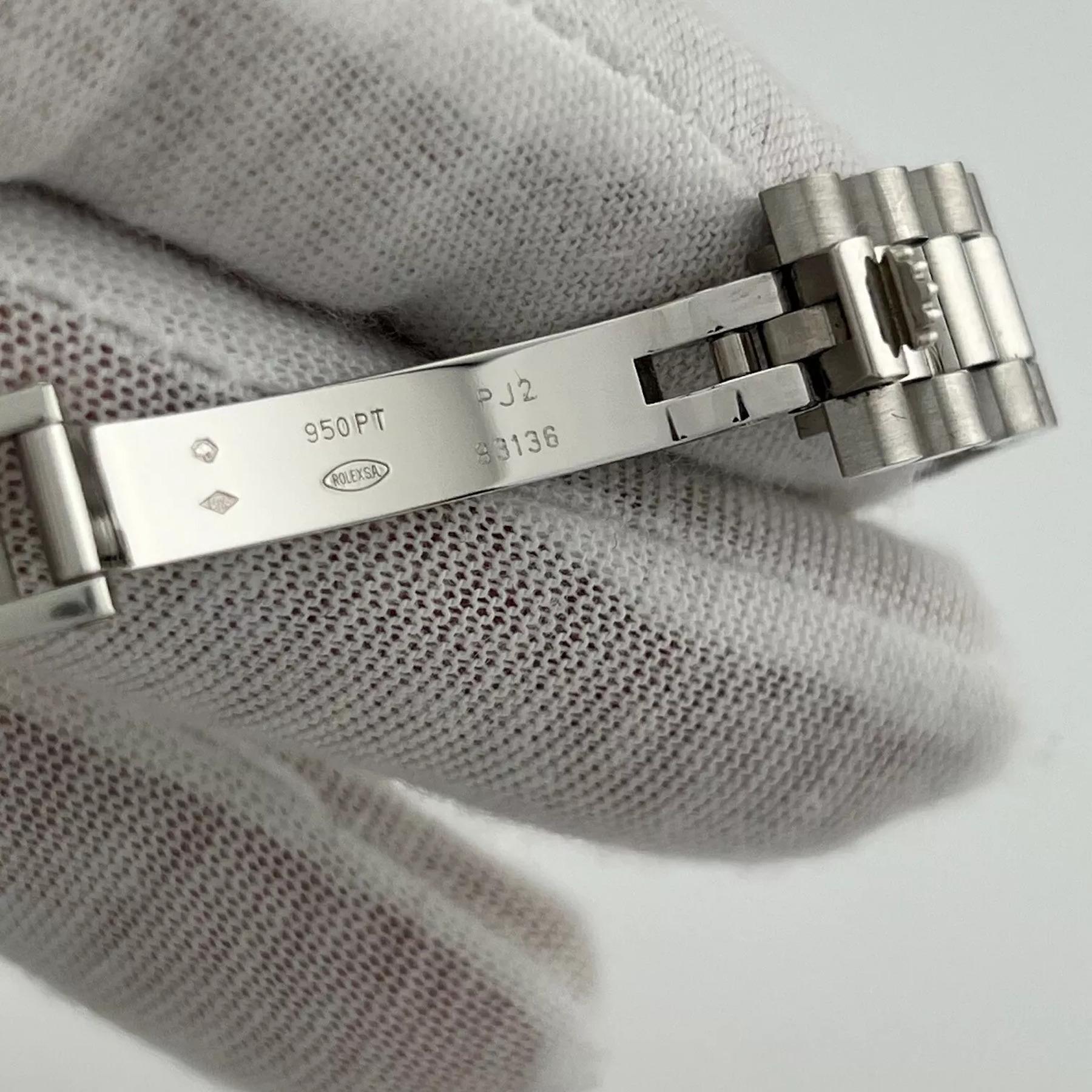 Rolex Ladies President Platinum 179166 Glacier Diamond Dial Box Papers 3